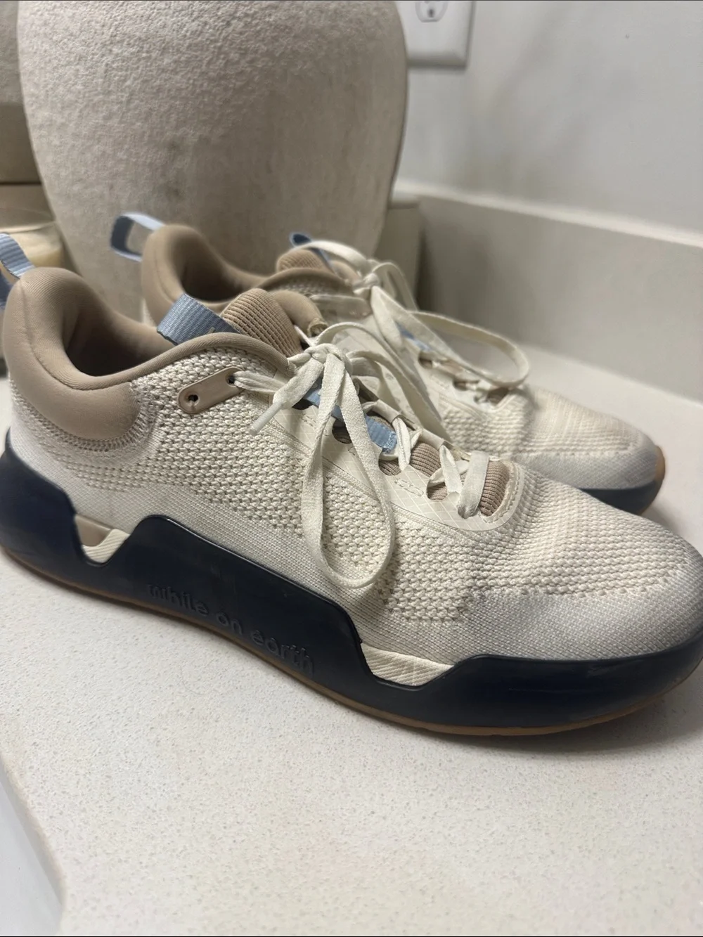 Unisex CrossFit While on Earth Navy and Cream Trainers